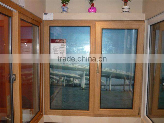 Hot sale 2016 PVC tilt and turn window with Wood color