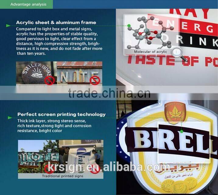 outdoor double sided wall mounted led light box