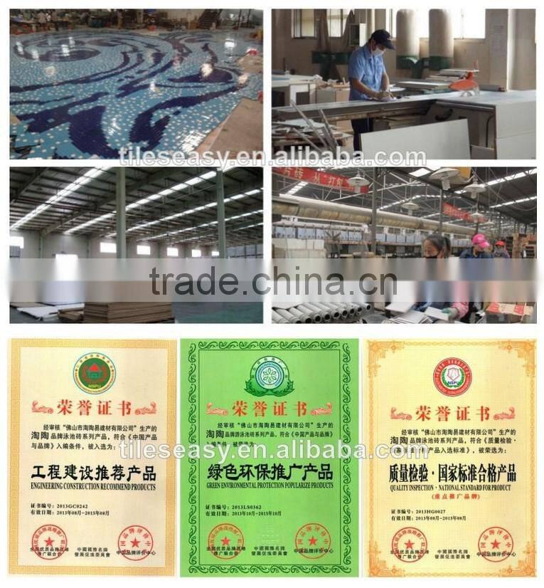 all kinds blue mosaic flower patterns for swimming pool decorative