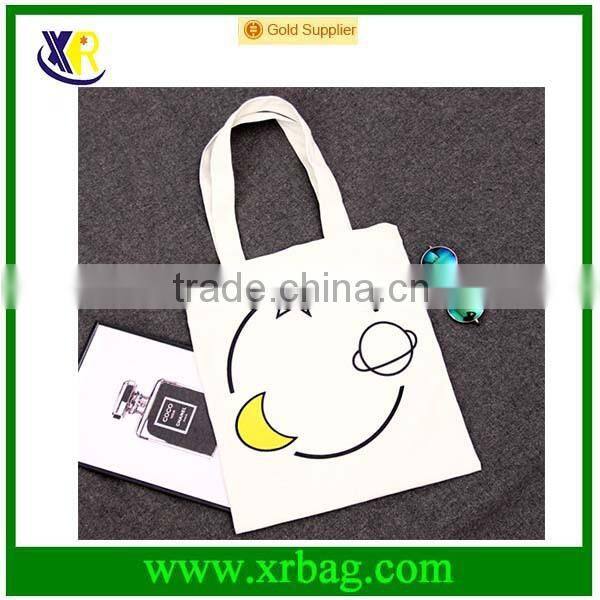 Fashion natural color cotton shoulder tote bag