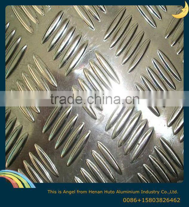 HUTO Embossed Aluminum Tread Plate/Sheet 1050H14 mirror finished (competitive price)