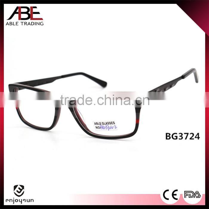 new stylish 2016 mens square classic quality handmade new style acetate eyeglasses optical frames optics spectacle ce