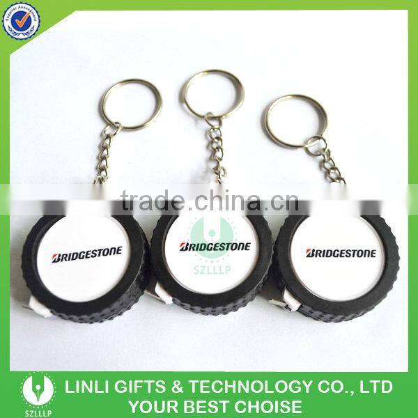 Promotional custom logo car tyre keychain