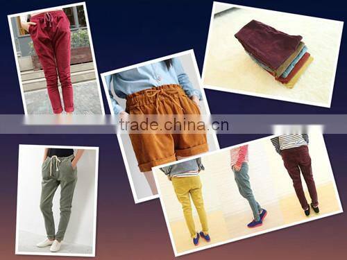 Fashion jacket material,cotton corduroy fabric textile