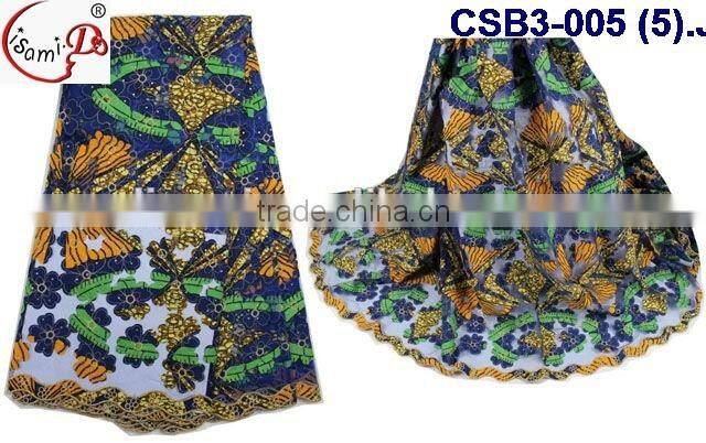 CSB3-005 Wholesale new design african wax lace fabric making night party dress