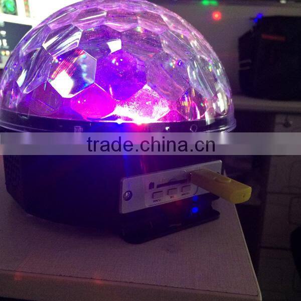 Mini Outdoor and Indoor Laser Stage Lighting RGBWYP LED Magic Ball Light with MP3 and Remote Control