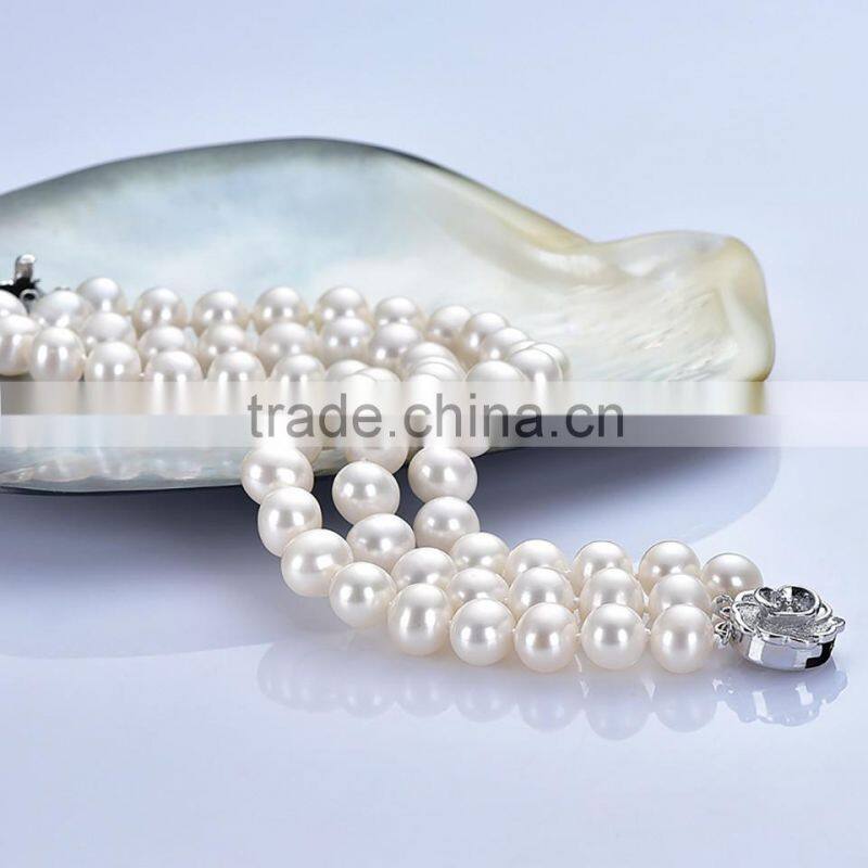 2016 two rows friendship bracelets with freshwater pearl natural freshwater pearl bracelet latest design