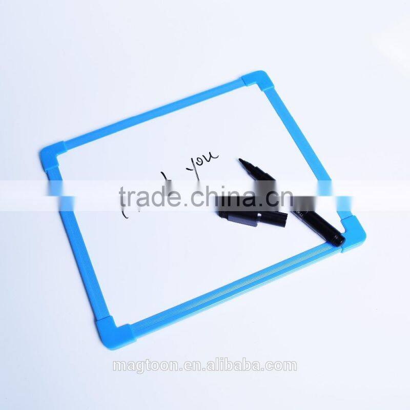 Personalized refrigerator magnetic memo board with magic