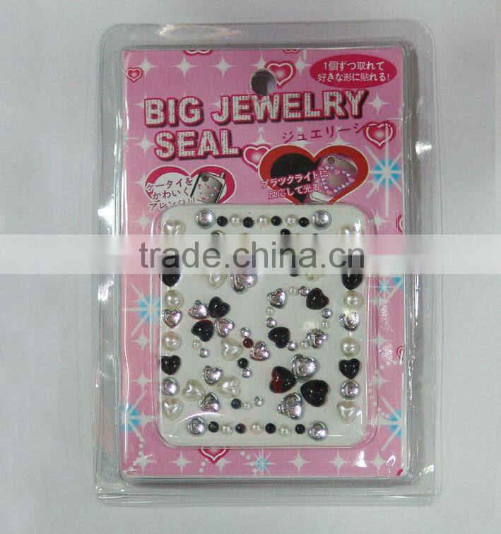 2015 hot sale different kinds of cell phone 3D diamond crystal sticker