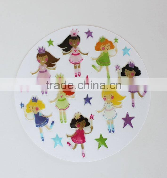 Eco-friendly Non-toxic home decoration epoxy sticker,China factory custom epoxy sticker