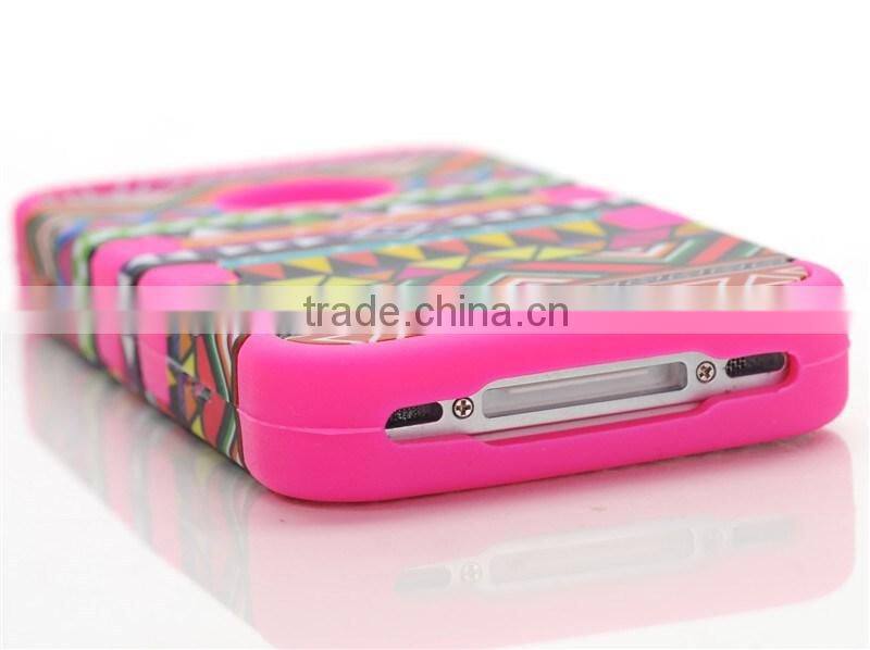 2013 Hot selling Functional 3 in 1 african tribes style case for iphone 4, phone cover