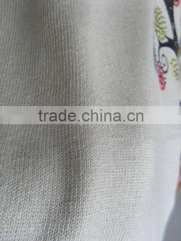 Printing and hot drilling technology of girls overpull sweater 9906#