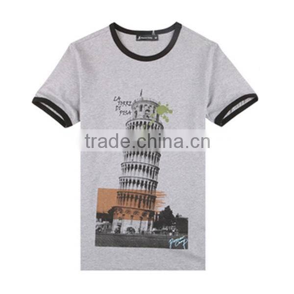 2014 Latest Style Premuim Cotton Manufactory Short Sleeve T shirts Free Sample (lyt010039)