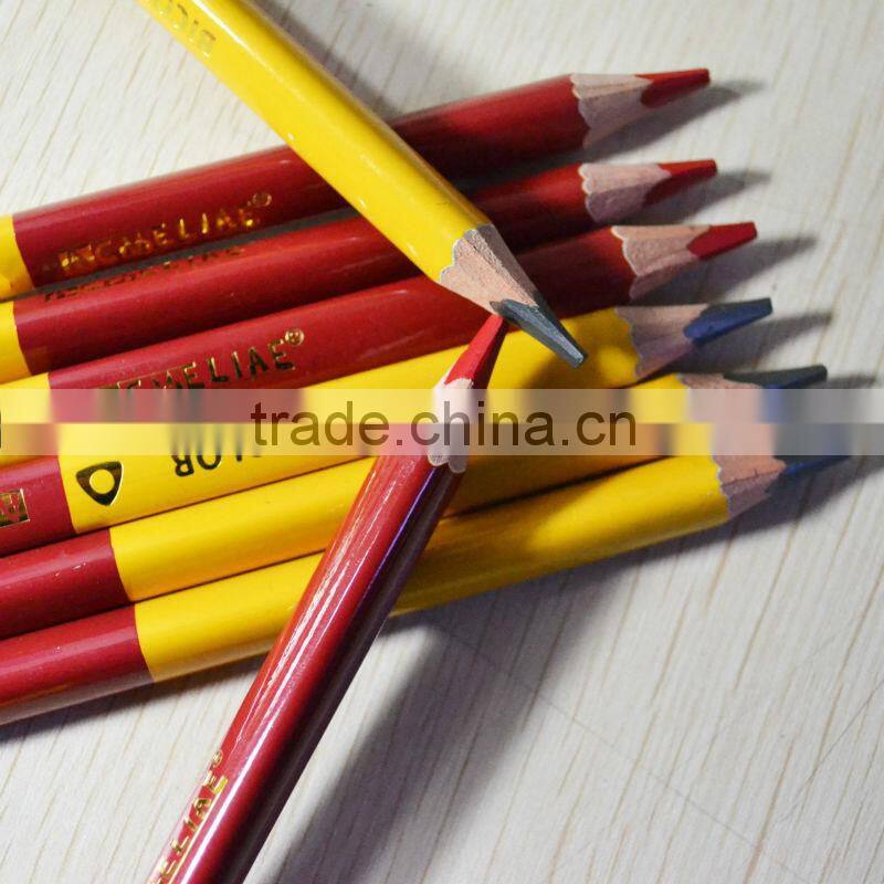 7" jumbo size high quality 5.0mm red and graphite lead special bi colored pencil
