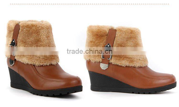 rabbit hair lady shoe boot