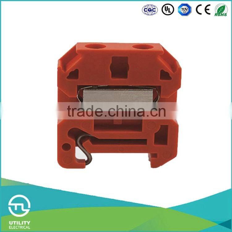 UTL High Demand Export Products 0.5-6mm Base Type Fiber Optic Mini Wiring Din Rail Screw Terminal Block 20-8AWG