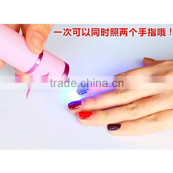 Aluminum Alloy Mini UV Gel Curing Lamp Portable Nail Dryer LED Flashlight Torch