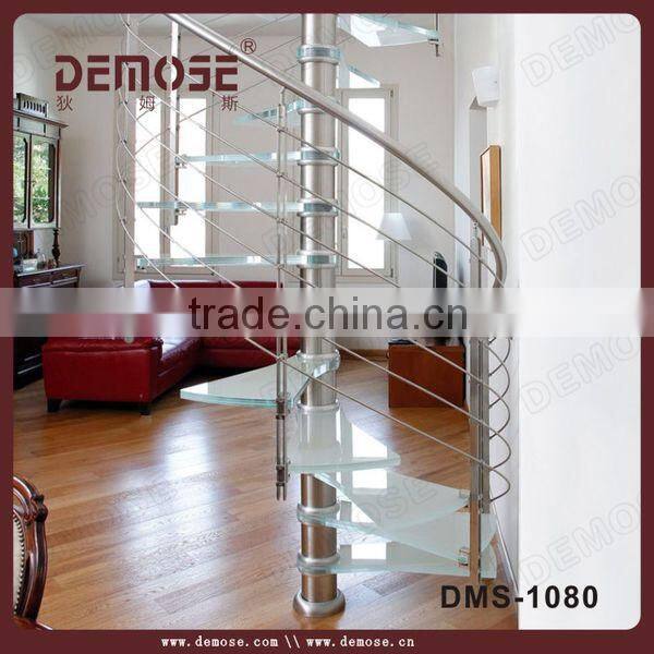 indoor floating spiral staircase design