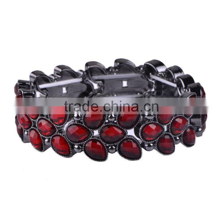3.5 inch Free sample 2016 new design elastic crystal bracelet