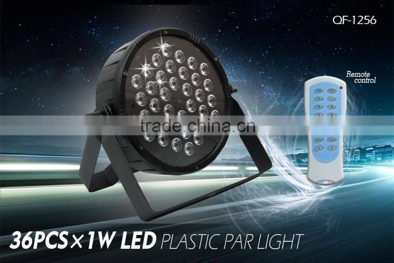 Guangzhou 36*1W RGBW led mini par can light with remote control