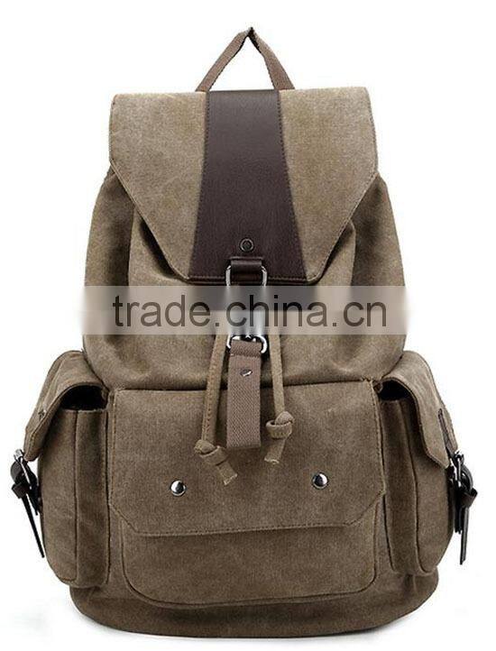 2015 Audit custom cheap canvas backpack for teens, canvas drawstring backpack