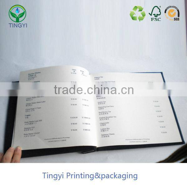 menu book design