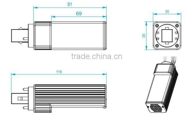 NEW Design G24 LED LAMPS Round&Square 5W/7W/9W/12W G23/G24/E27 LED Plug-in Light g24 led bulbs G24 LED lamp replacement