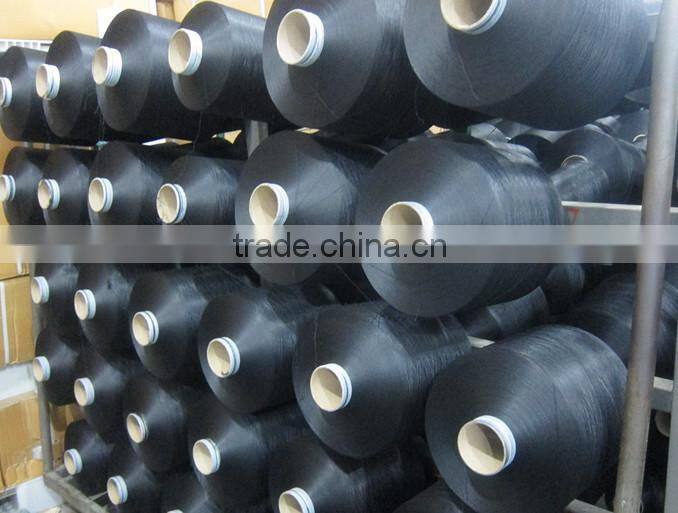 hangzhou supplier dty 100D/36F polyester yarn semi-dull dope dyed black