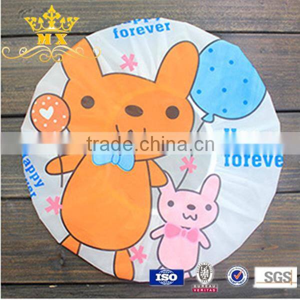 Cartoon plastic baby shower cap