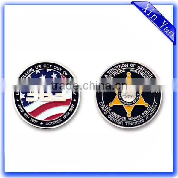 Factory die cast zinc alloy antique nickel enamel cheap coin