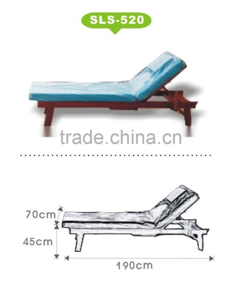 Outdoor Modern wooden Bed Beach Sun Bed For Sale sls-338