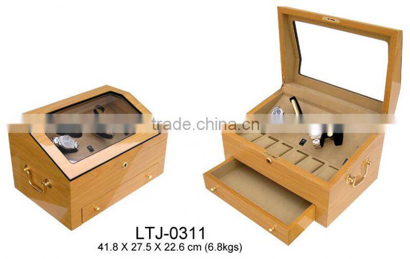 Wooden display watch winder box