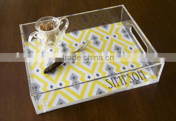 Cheap promotional round acrylic serving trays