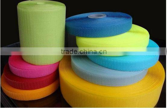 Colored hook and loop tape straps