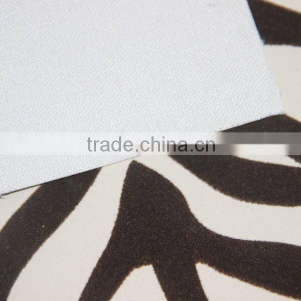 Flocked new design pu artificial leather for sofa and decoration usage