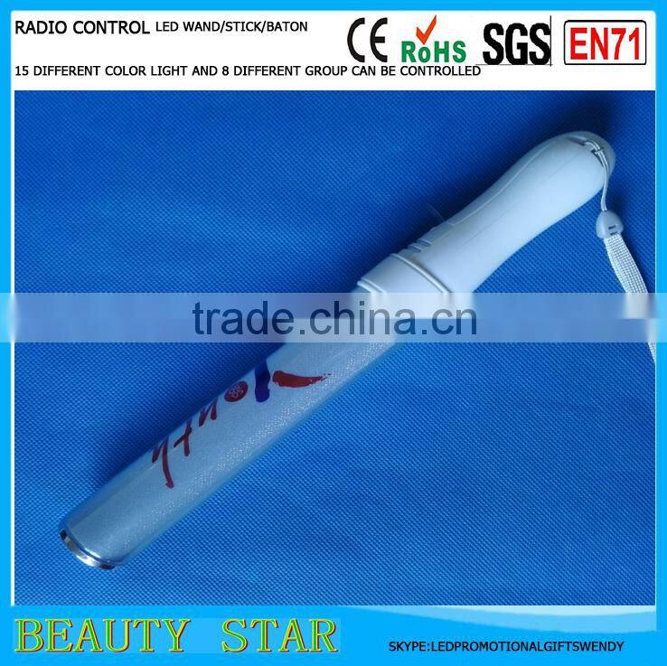 2016 new arrival led glow stick,radio/remote/wireless controlled glow stick promotional for party,event,festival,show