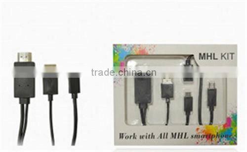 MHL cable for android smart phone,1080p compatible 2m