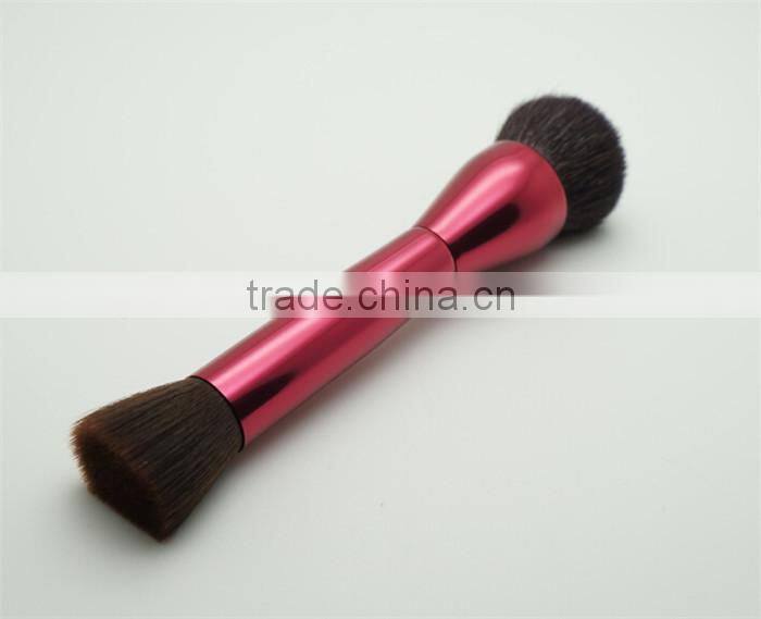 Flat Top Cosmetic Blush Brush Dual Ended Loose Powder Brushes Makeup