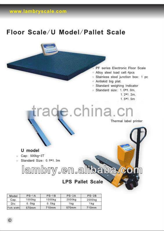Pallet scale for warehouse