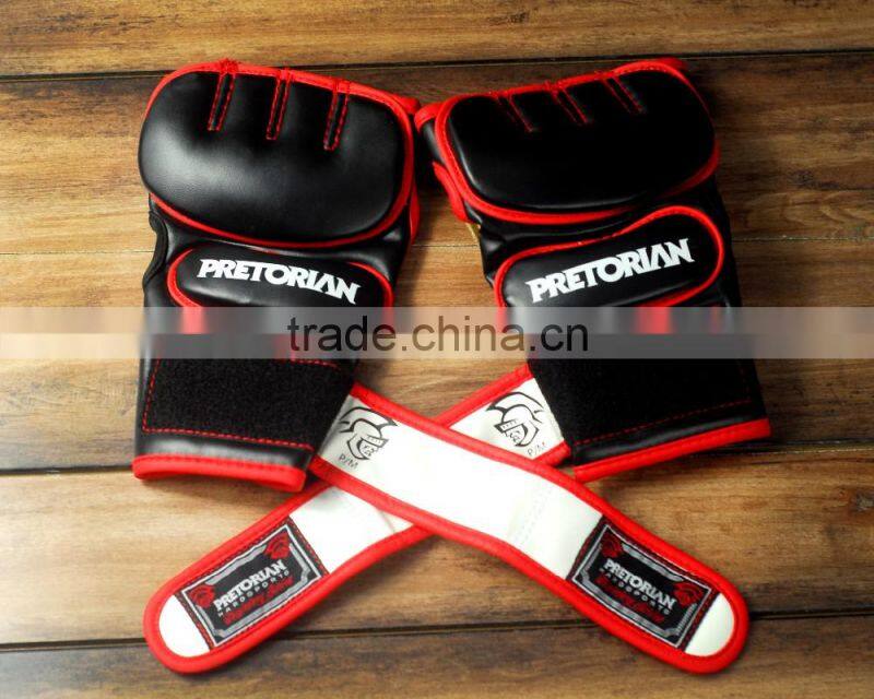 2016 new style high quality ufc mma kickboxing gloves half finger mma gloves for training in fashion sports and gym equipment