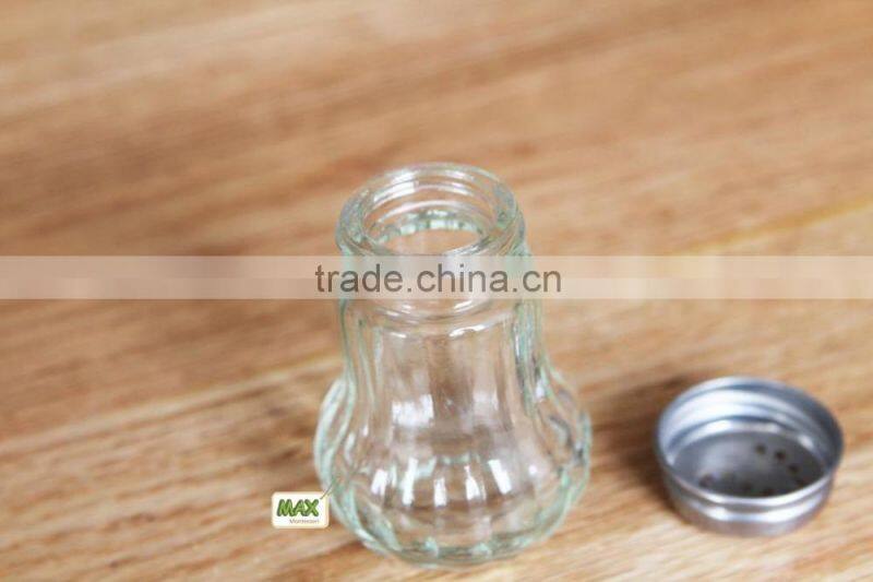 glass spices shaker spice glass jar with stainless steel cap