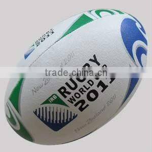 Rubber leather rugby ball