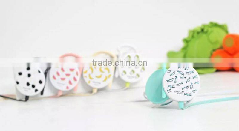 Fashion Ear hook designed earphone with spiral cable