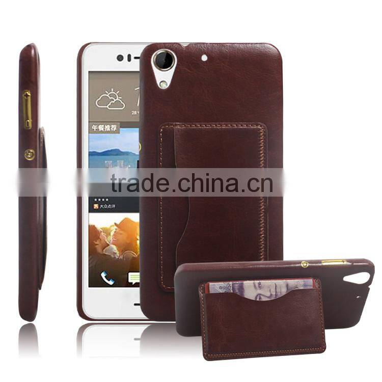 2015 New design Card holder pu leather Cover Case phone case for htc desire 728 china wholesale