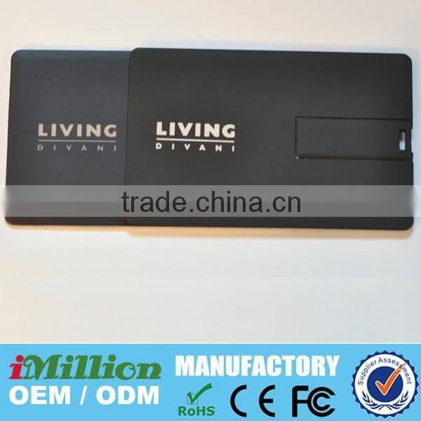 8gb usb credit card black one with matt finish and gloss logo
