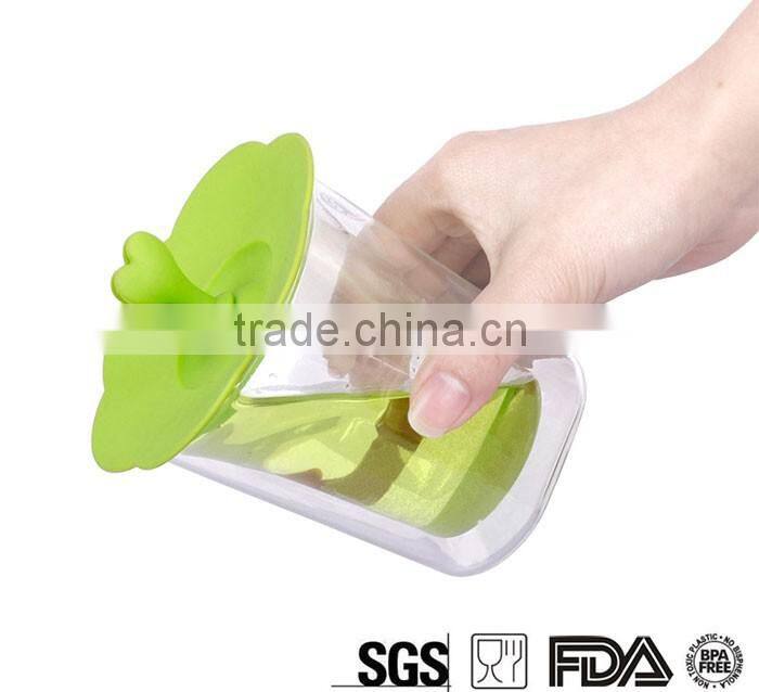 Creative Cute Love-heart Anti-dust Cup Cover Silicone Drinking Glass Cover