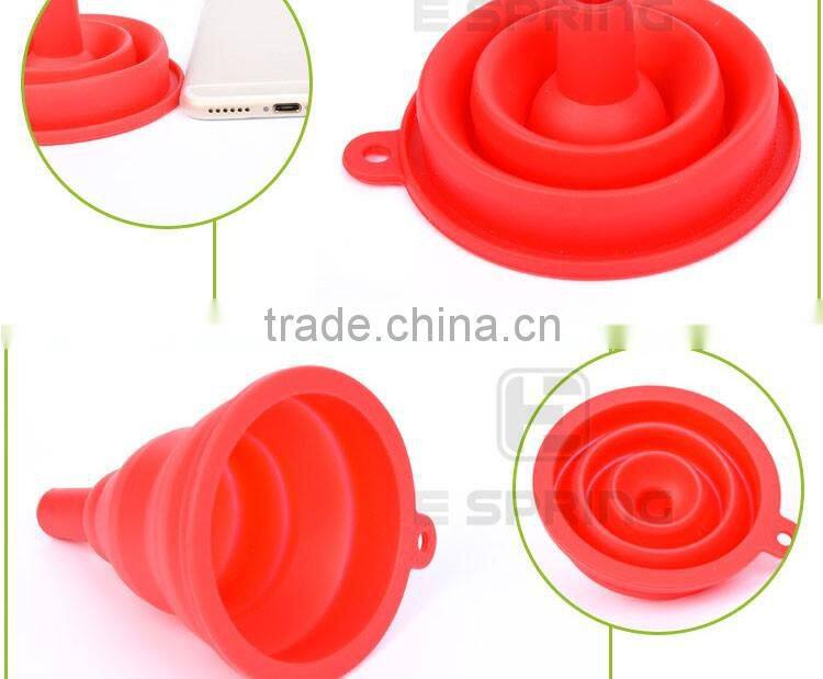 New Mini Gel Foldable Collapsible Style Silicone Funnel