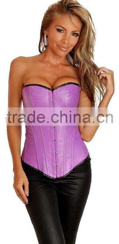 women casual push up leather sexy strapless corset m1989