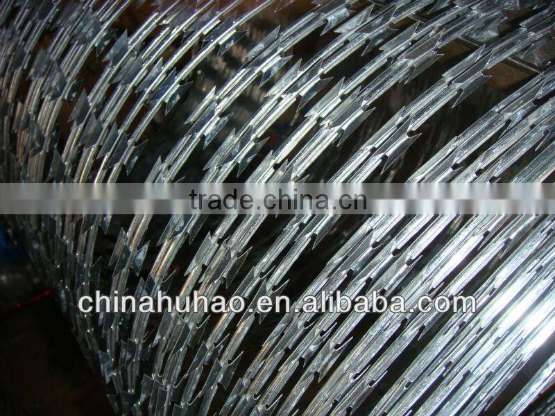 Hot-dip galvanized concertina razor barbed wire