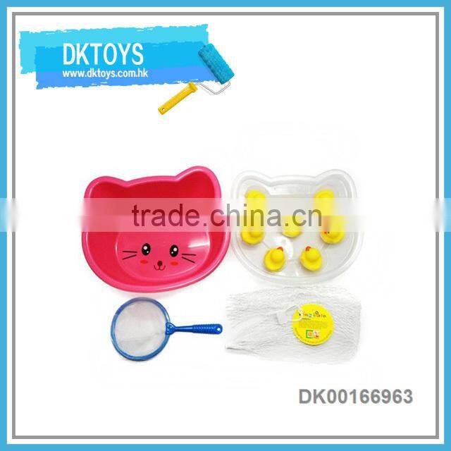 5 Pcs Cartoon Animal Shape Rotocast Toy Collection With Bowl